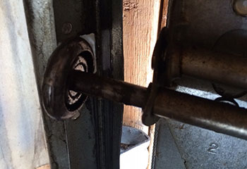 Garage door rollers and repair parts prepared for installation in Cupertino home